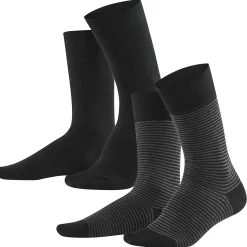 LIVING CRAFTS Arni – Socken, 2Er-Pack Schwarz/Anthrazit Cheap