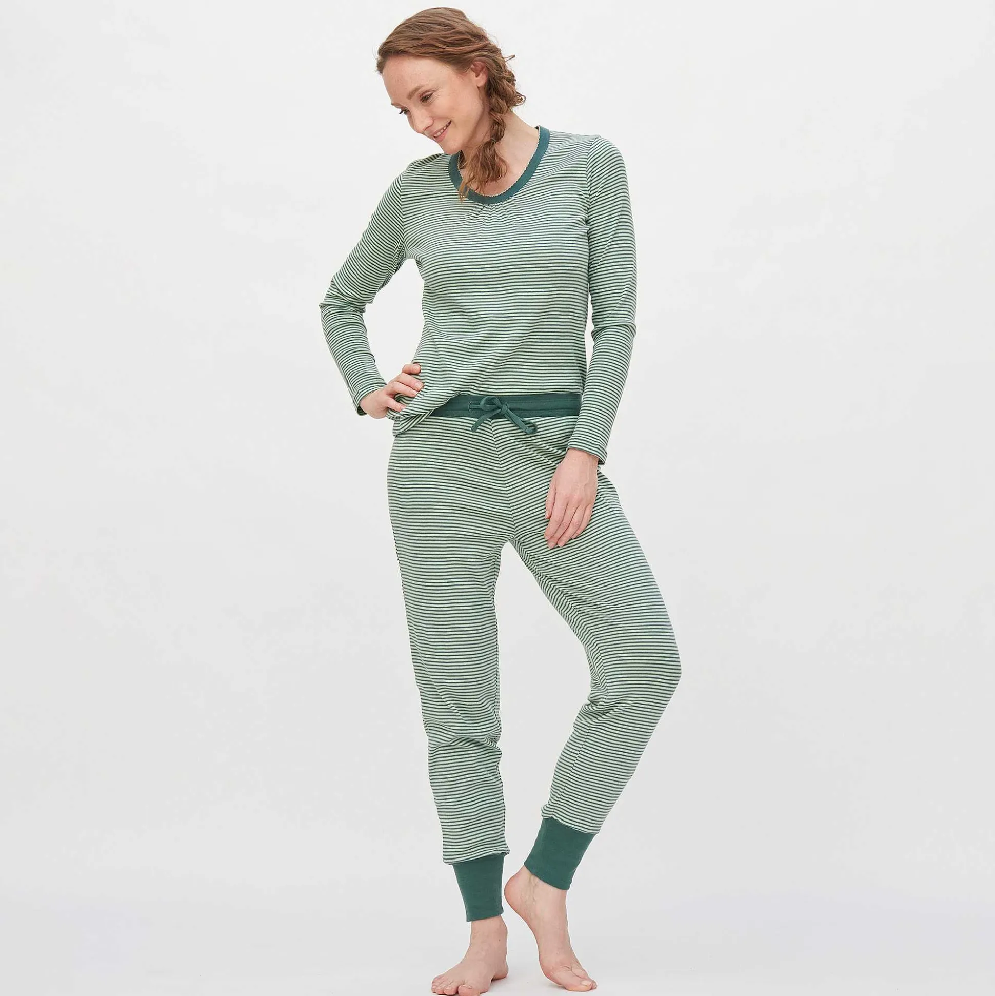 LIVING CRAFTS Aveline – Schlafhose Silberkiefer / Nebelgrun Outlet