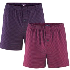 LIVING CRAFTS Ben – Boxershorts, 2Er-Pack Dunkles Marineblau/Rubin Clearance