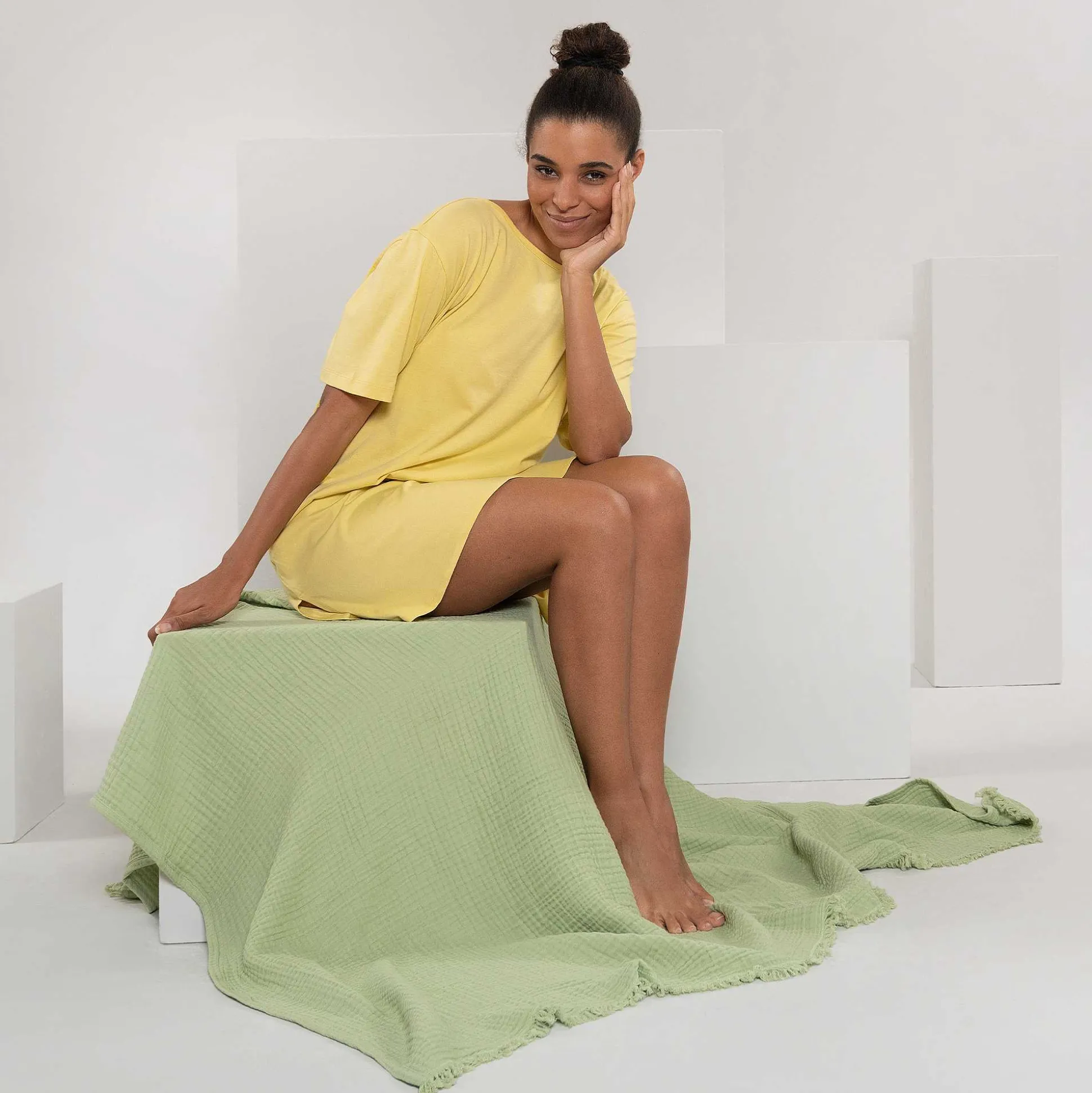 LIVING CRAFTS Berit - Nachthemd Butter Clearance