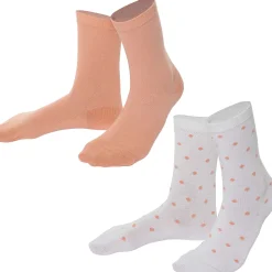 LIVING CRAFTS Bettina - Socken, 2Er-Pack Erdbeercreme Outlet