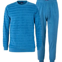 LIVING CRAFTS Bjorn – Frottee-Pyjama Retro-Blau Store