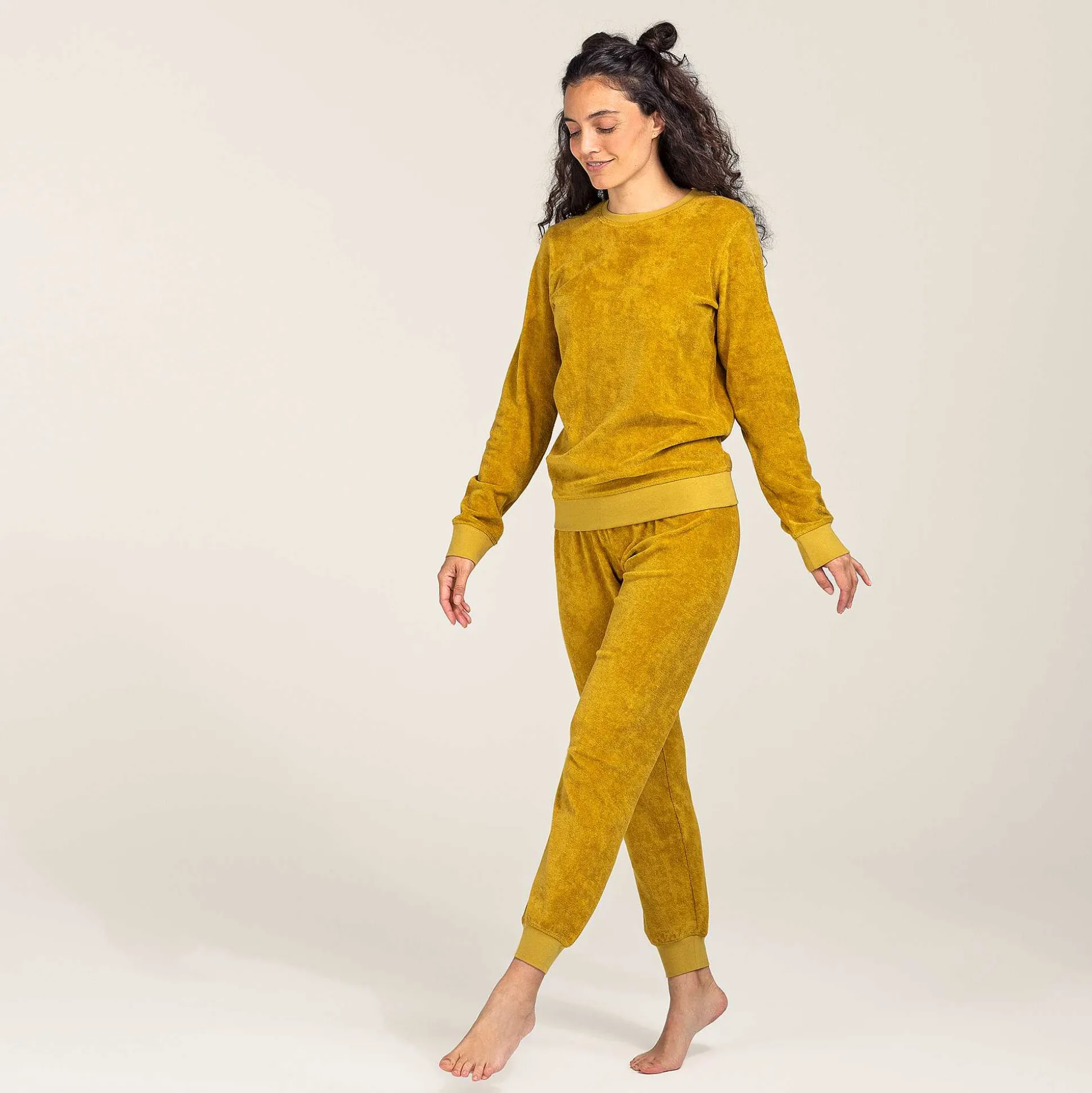 LIVING CRAFTS Bonnie – Frottee-Pyjama Honig Fashion