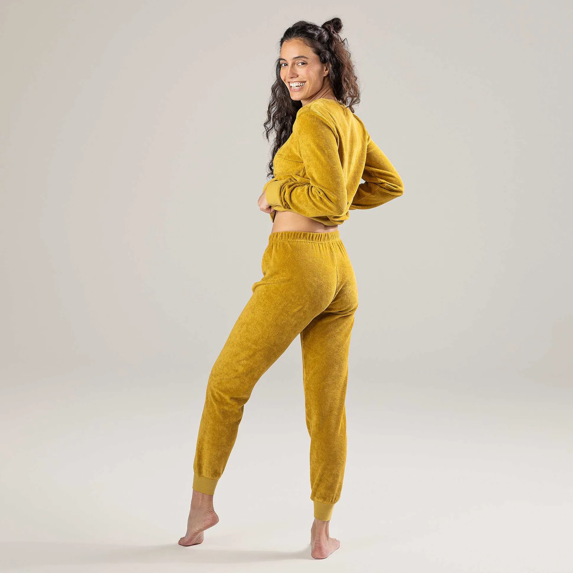 LIVING CRAFTS Bonnie – Frottee-Pyjama Honig Fashion