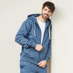 LIVING CRAFTS Cameron - Kapuzenjacke Wolkenblaue Melange Flash Sale