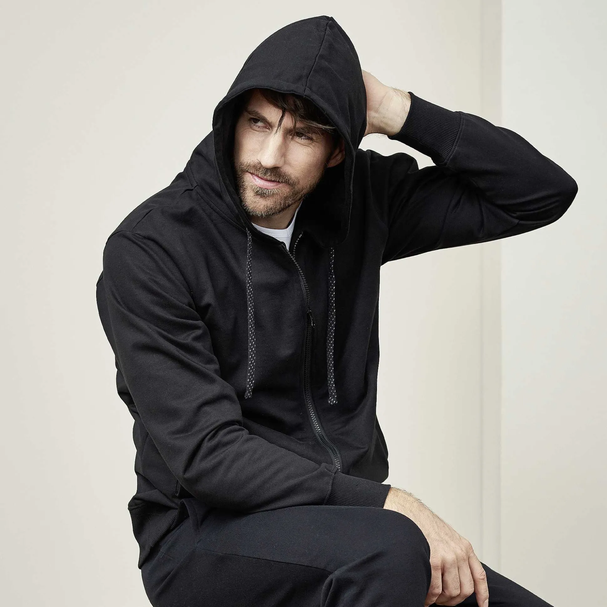 LIVING CRAFTS Cameron - Kapuzenjacke Schwarz Cheap