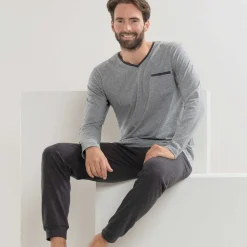 LIVING CRAFTS Colin – Pyjamas Steingrau/Anthra Melange Store