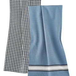 LIVING CRAFTS Delhi - Geschirrtucher, 2Er-Pack Indigo Blau Clearance