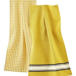 LIVING CRAFTS Delhi - Geschirrtucher, 2Er-Pack Curry Shop