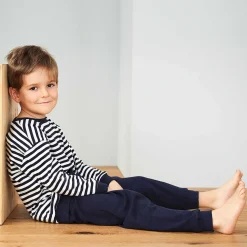 LIVING CRAFTS Elefant - Pyjama Marine/Weis Outlet