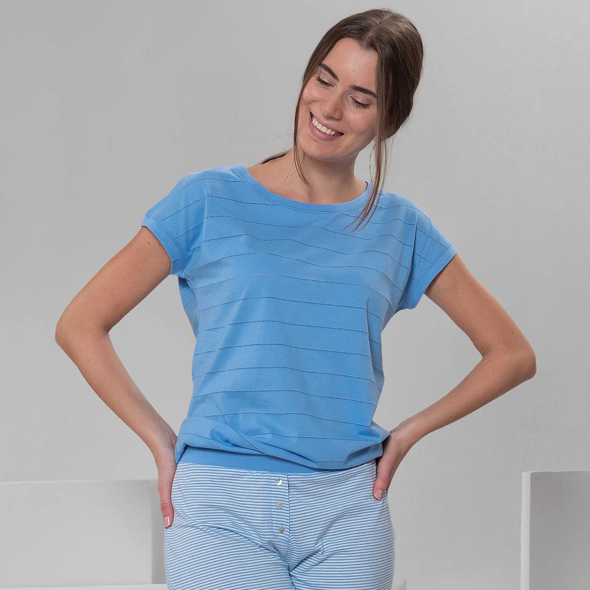 LIVING CRAFTS Elfenbein - Schlafshirt Vergessen Sie Mich Nicht Best