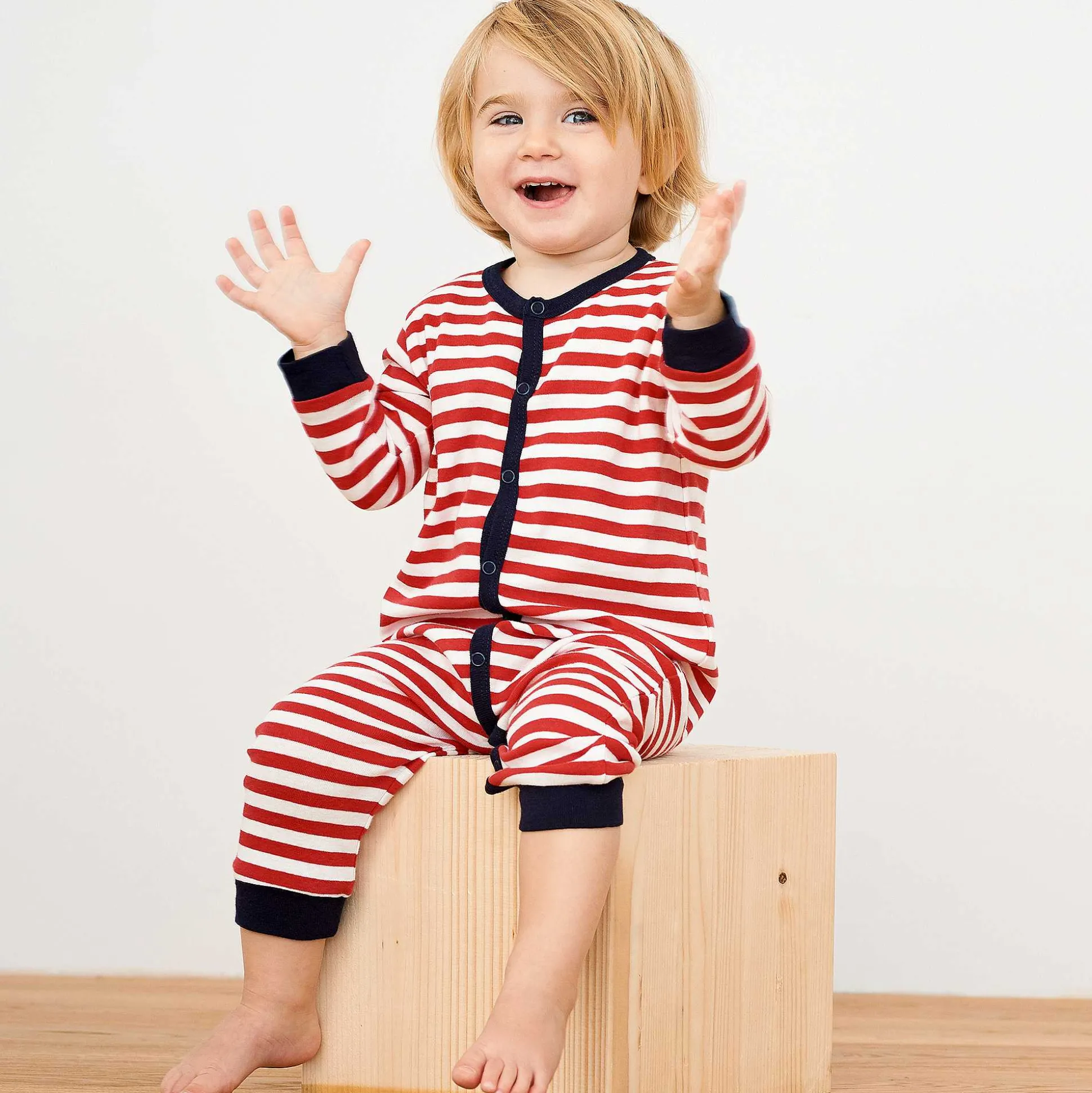 LIVING CRAFTS Emu – Pyjamas Ohne Fuse Mohn/Weis Cheap
