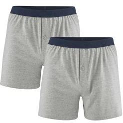 LIVING CRAFTS Ethan – Boxershorts, 2Er-Pack Steingrau Sale