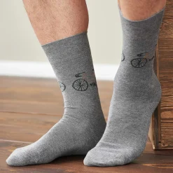 LIVING CRAFTS Falk – Socken, 2Er-Pack Dunkler Wald/Steingrau-Melange Online