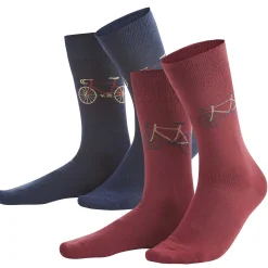 LIVING CRAFTS Falk – Socken, 2Er-Pack Marine/Rosso Cheap