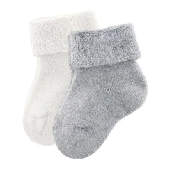 LIVING CRAFTS Gecko – Pluschsocken, 2Er-Pack Grau Melange/Offwhite Online