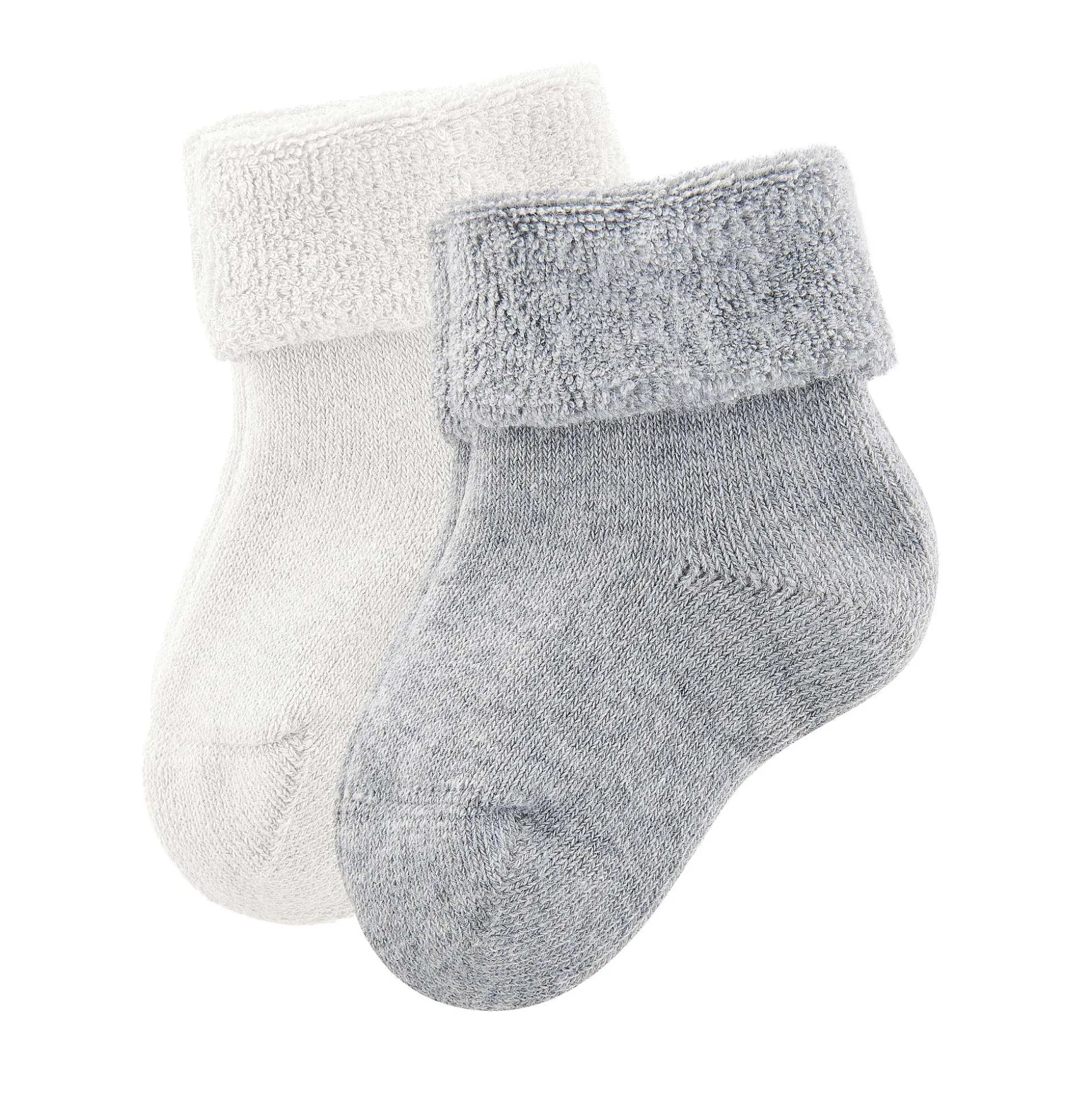 LIVING CRAFTS Gecko – Pluschsocken, 2Er-Pack Grau Melange/Offwhite Online