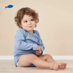 LIVING CRAFTS Herby – Langarm-Body Blaue Melange Best