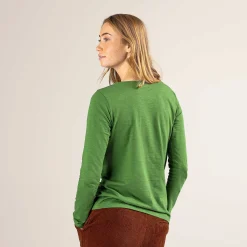 LIVING CRAFTS Hilla - Langarmshirt Dunkles Moos Cheap