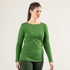LIVING CRAFTS Hilla - Langarmshirt Dunkles Moos Cheap