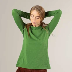 LIVING CRAFTS Hilla - Langarmshirt Dunkles Moos Cheap