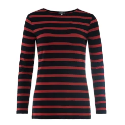 LIVING CRAFTS Hillary - Langarmshirt Schwarz/Gebrannter Ziegelstein Flash Sale