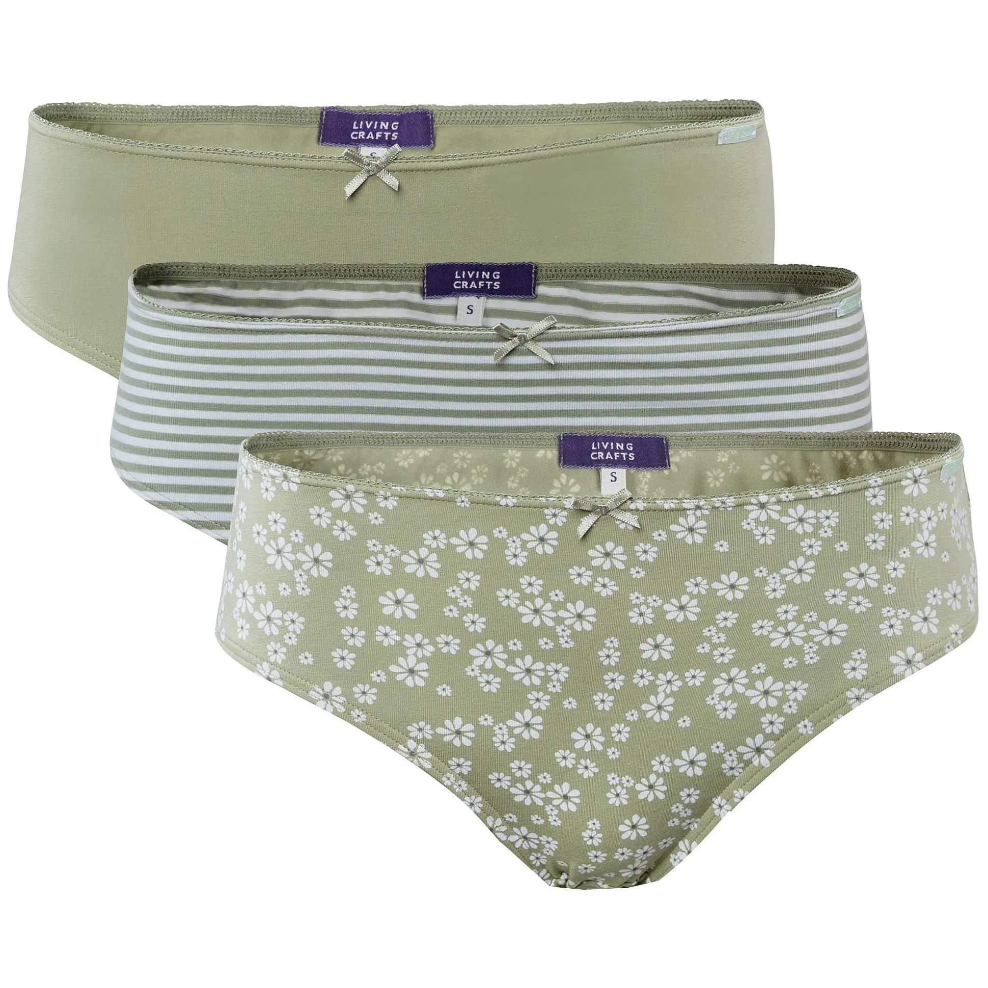 LIVING CRAFTS Imala - Slips, 3Er-Pack Pistazie New