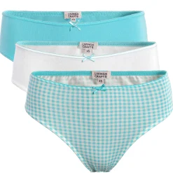 LIVING CRAFTS Imala - Slips, 3Er-Pack Vichy-Lagune Shop