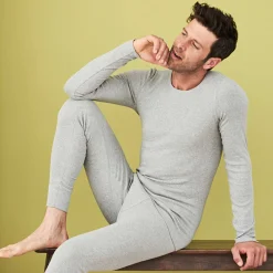 LIVING CRAFTS Johan - Langarmshirt Graue Melange Best Sale