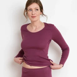 LIVING CRAFTS Johanna - Langarmshirt Dunkle Rose Cheap