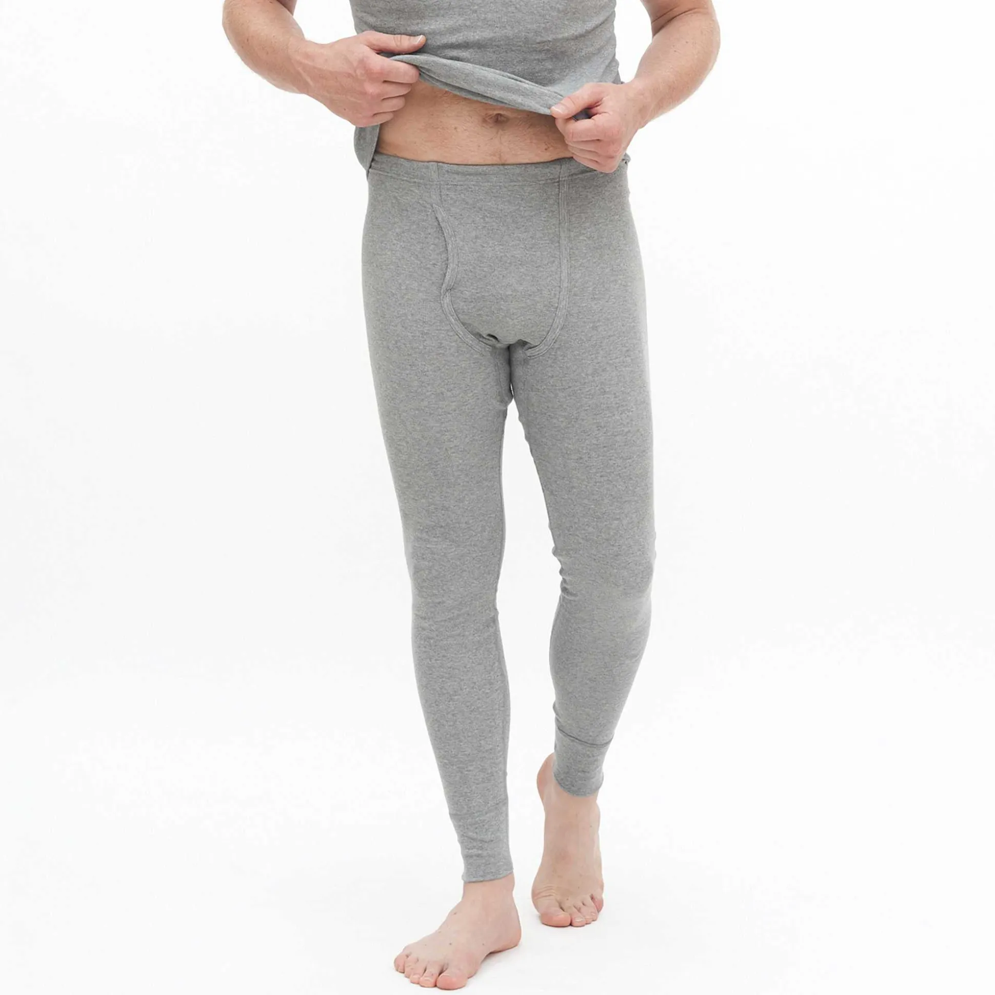 LIVING CRAFTS Jonathan – Long Johns Graue Melange Best