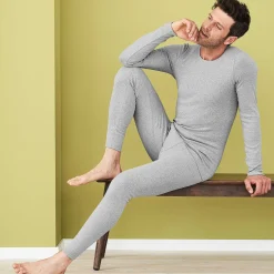 LIVING CRAFTS Jonathan – Long Johns Graue Melange Best