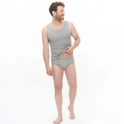 LIVING CRAFTS Julius – Slip Mit Offenem Hosenschlitz Graue Melange Clearance