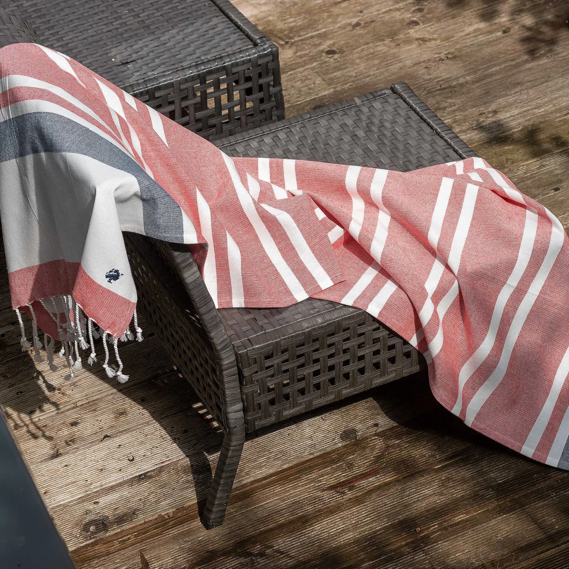 LIVING CRAFTS Katar - Hamamtuch Rot Outlet