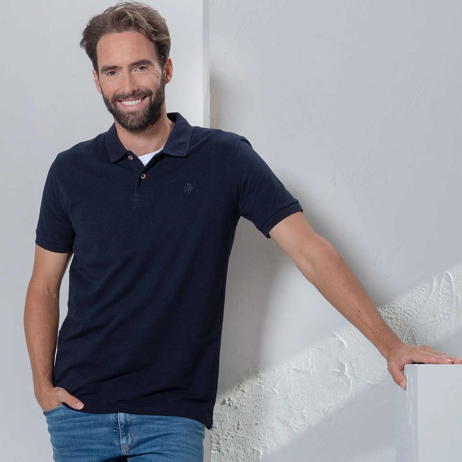 LIVING CRAFTS Kenley - Poloshirt Tintenblau Sale