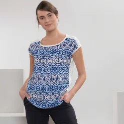 LIVING CRAFTS Klarissa - Blusenshirt Faules Blau Hot