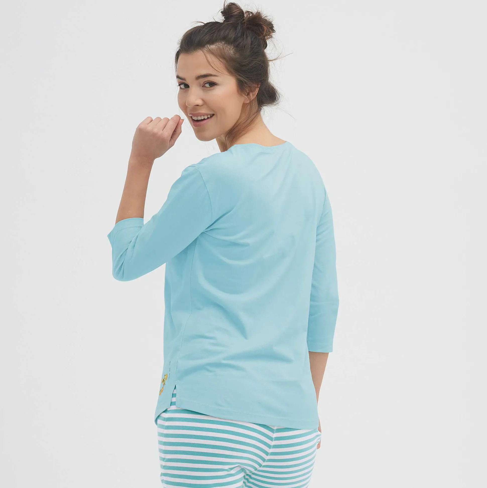 LIVING CRAFTS Kristin - Schlafshirt Eisiges Aqua Online