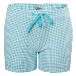 LIVING CRAFTS Kylie – Schlafshorts Vichy-Lagune Sale