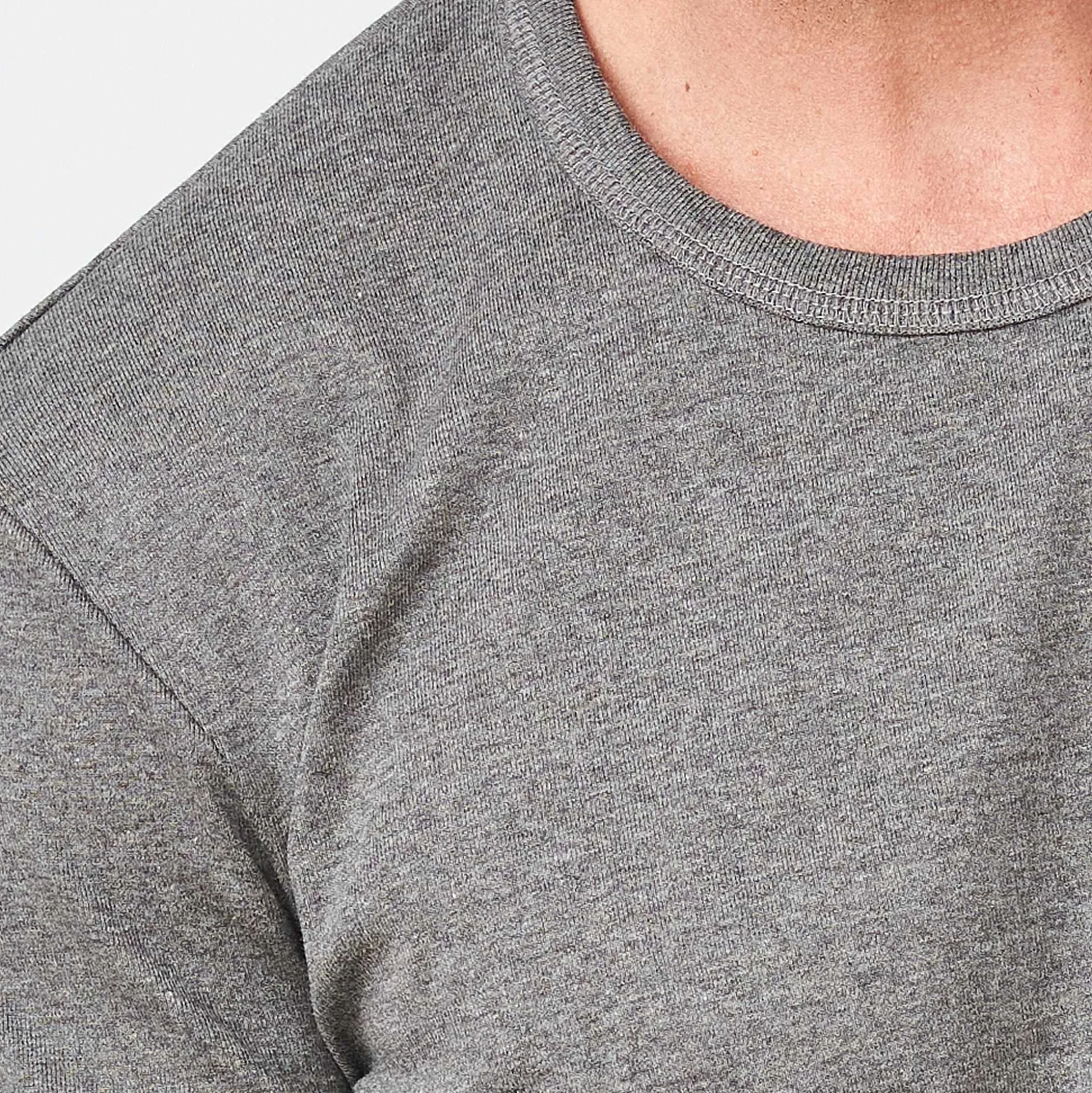 LIVING CRAFTS Leandro - Langarmshirt Graue Melange Cheap