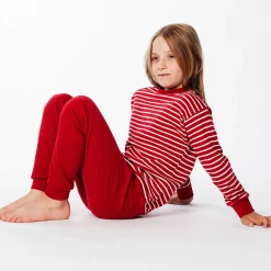 LIVING CRAFTS Lebendes Handwerk | Pyjama Weis/Rot Gestreift Outlet
