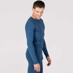LIVING CRAFTS Liam - Langarmshirt Mittelblau Fashion