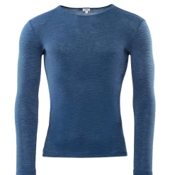 LIVING CRAFTS Liam - Langarmshirt Mittelblau Fashion