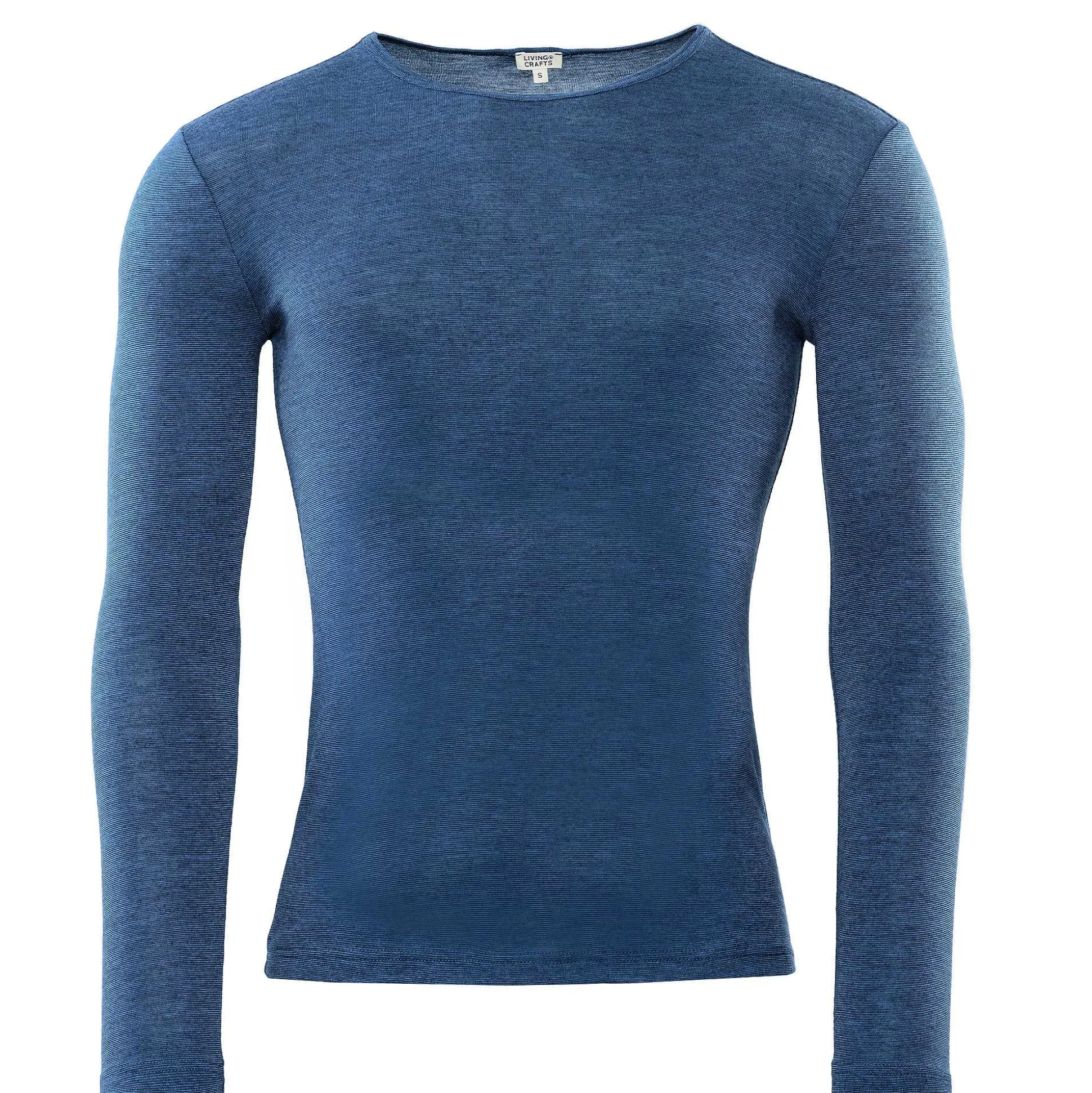 LIVING CRAFTS Liam - Langarmshirt Mittelblau Fashion