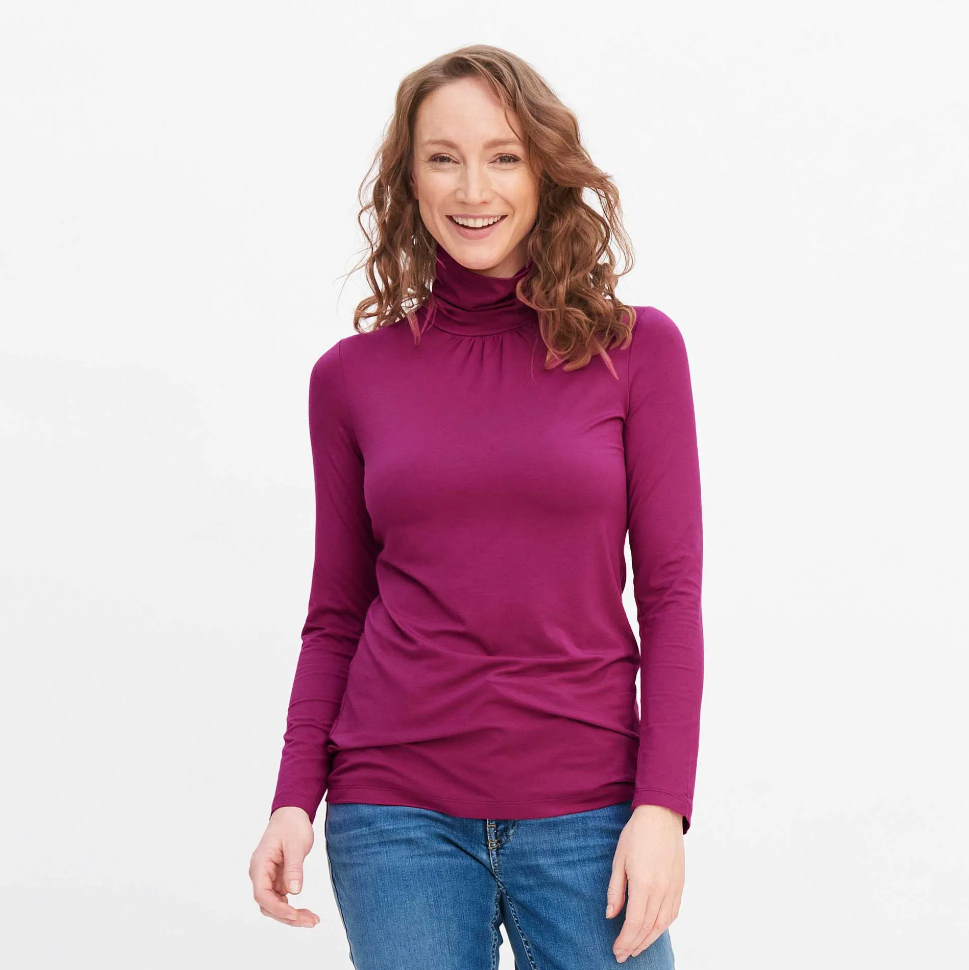 LIVING CRAFTS Lucrezia - Rollkragenshirt Sehr Beerig Sale