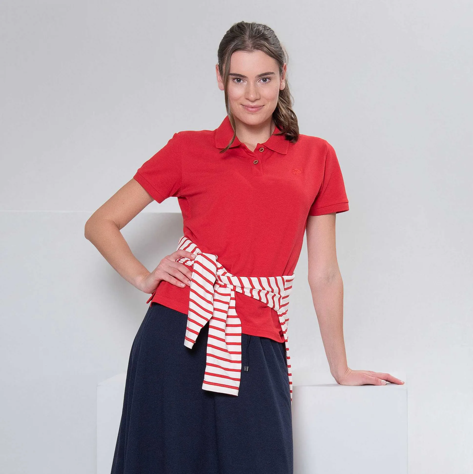 LIVING CRAFTS Morena - Poloshirt Echtes Rot Best