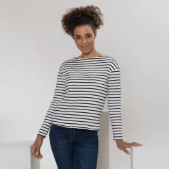 LIVING CRAFTS Muriel - Langarmshirt Marine/Natur Shop