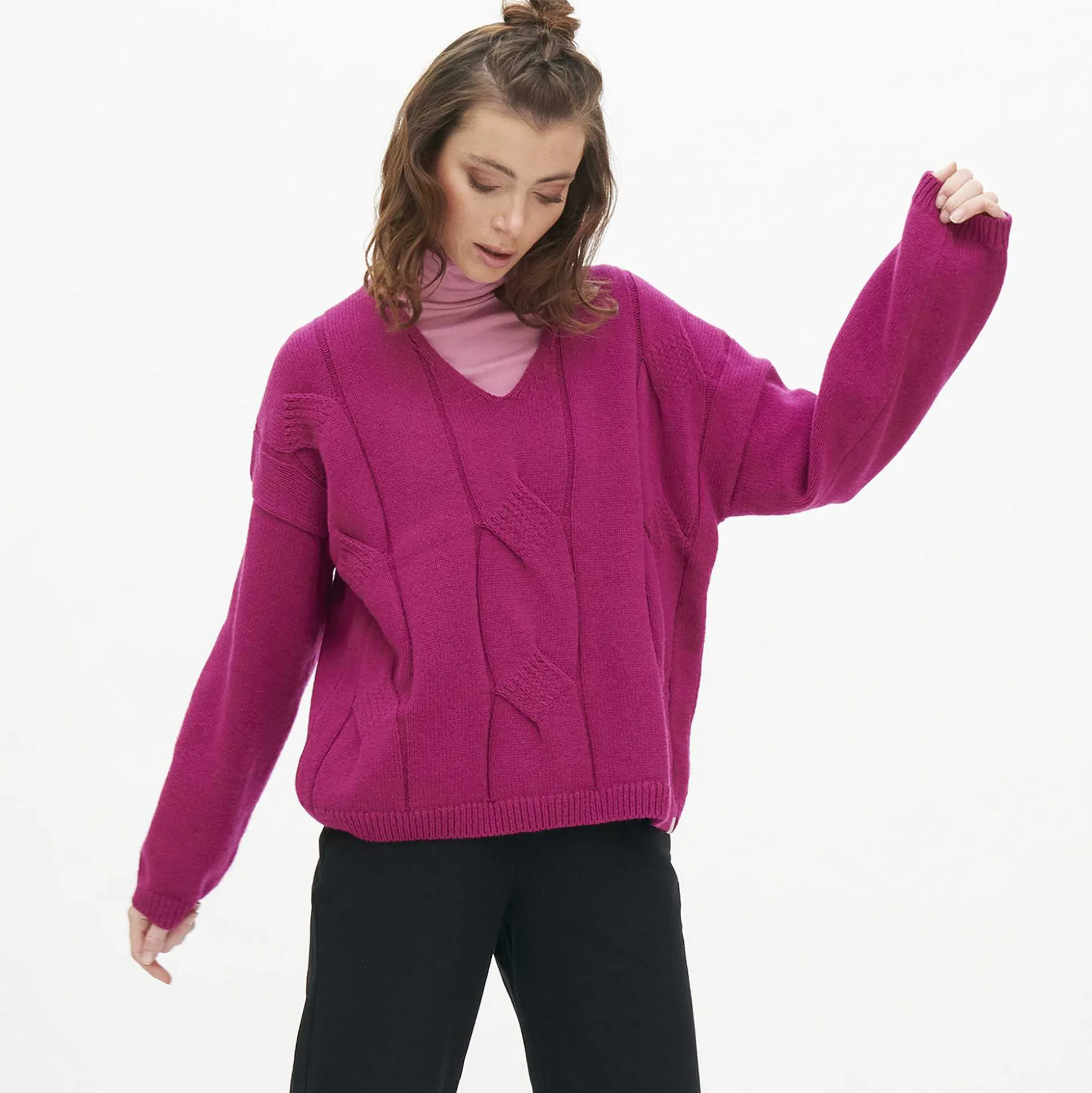 LIVING CRAFTS Neele - Pullover Sehr Beerig Fashion