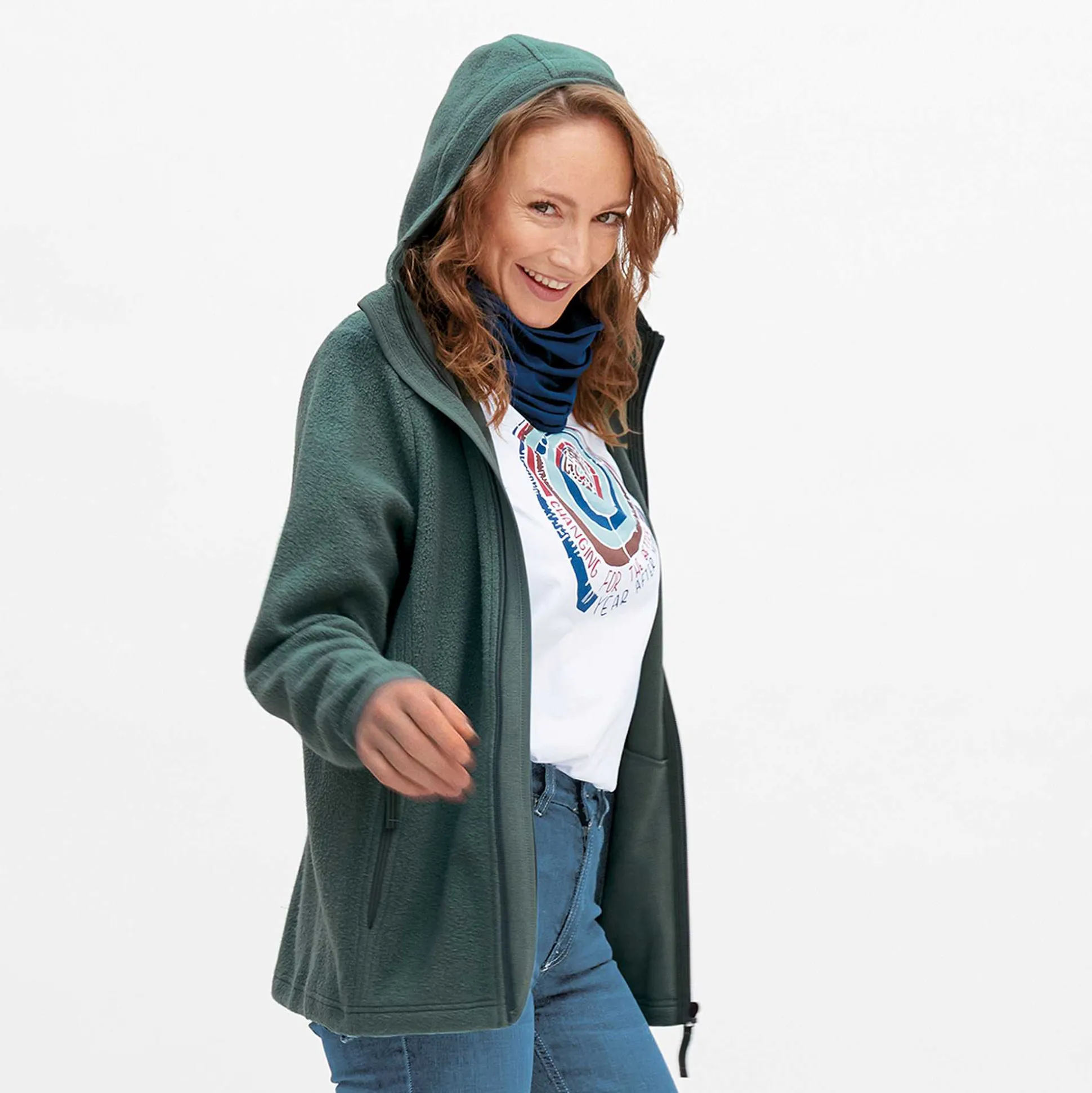 LIVING CRAFTS Neyla - Fleecejacke Silberkiefer Sale