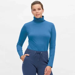 LIVING CRAFTS Nia - Rollkragenshirt Retro-Blau New