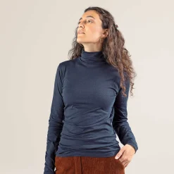 LIVING CRAFTS Nia - Rollkragenshirt Tintenblau New